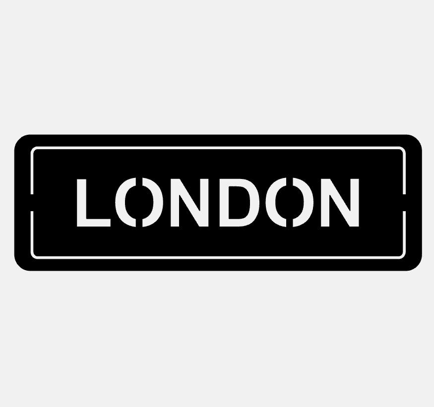 London Rectangle Sign