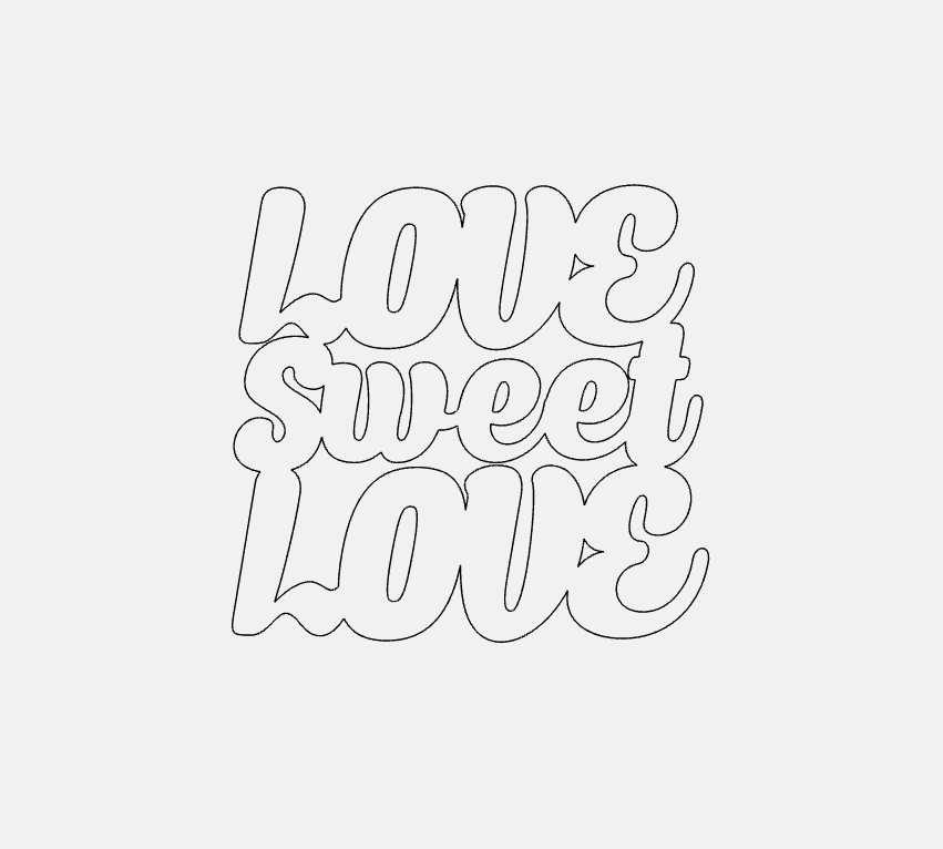 Love Sweet Love Decorative Phrase