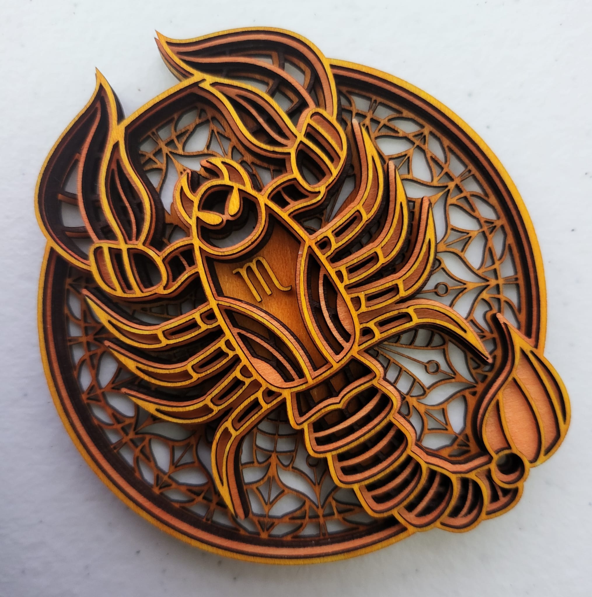 Scorpio Zodiac Sign Layered Design