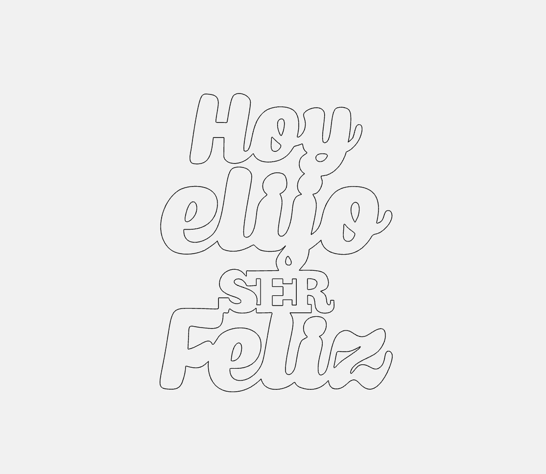 Hoy Elijo Ser Feliz Decorative Phrase