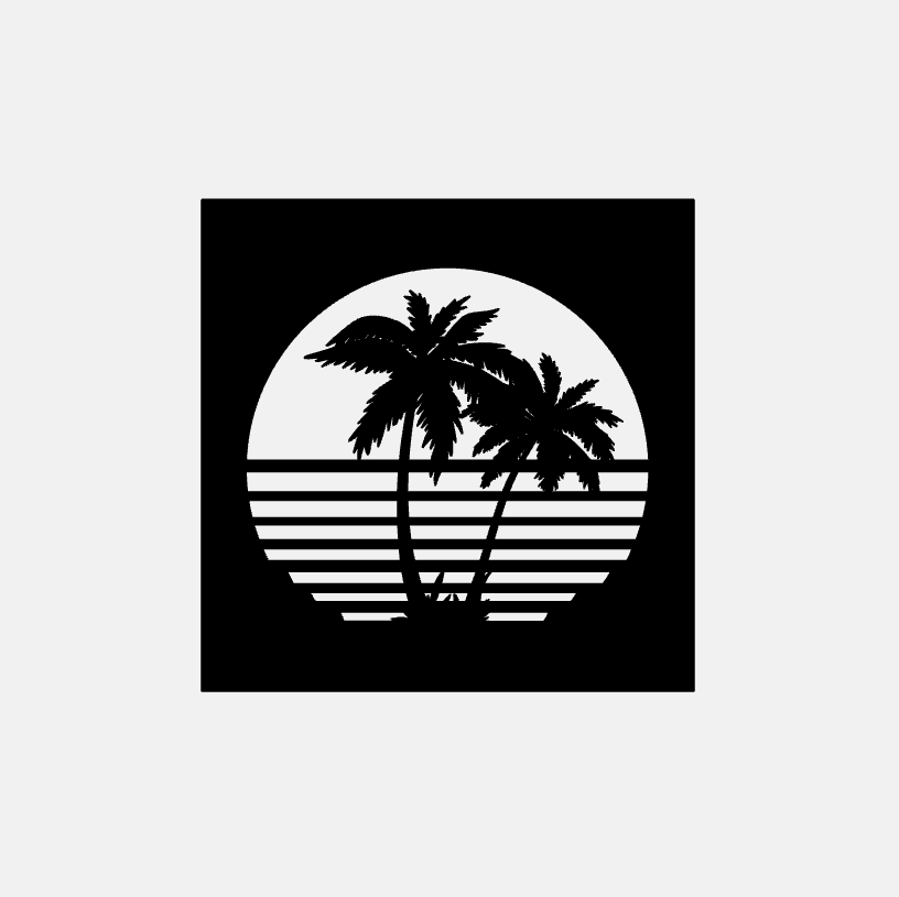 Sunset Palm Tree Silhouette