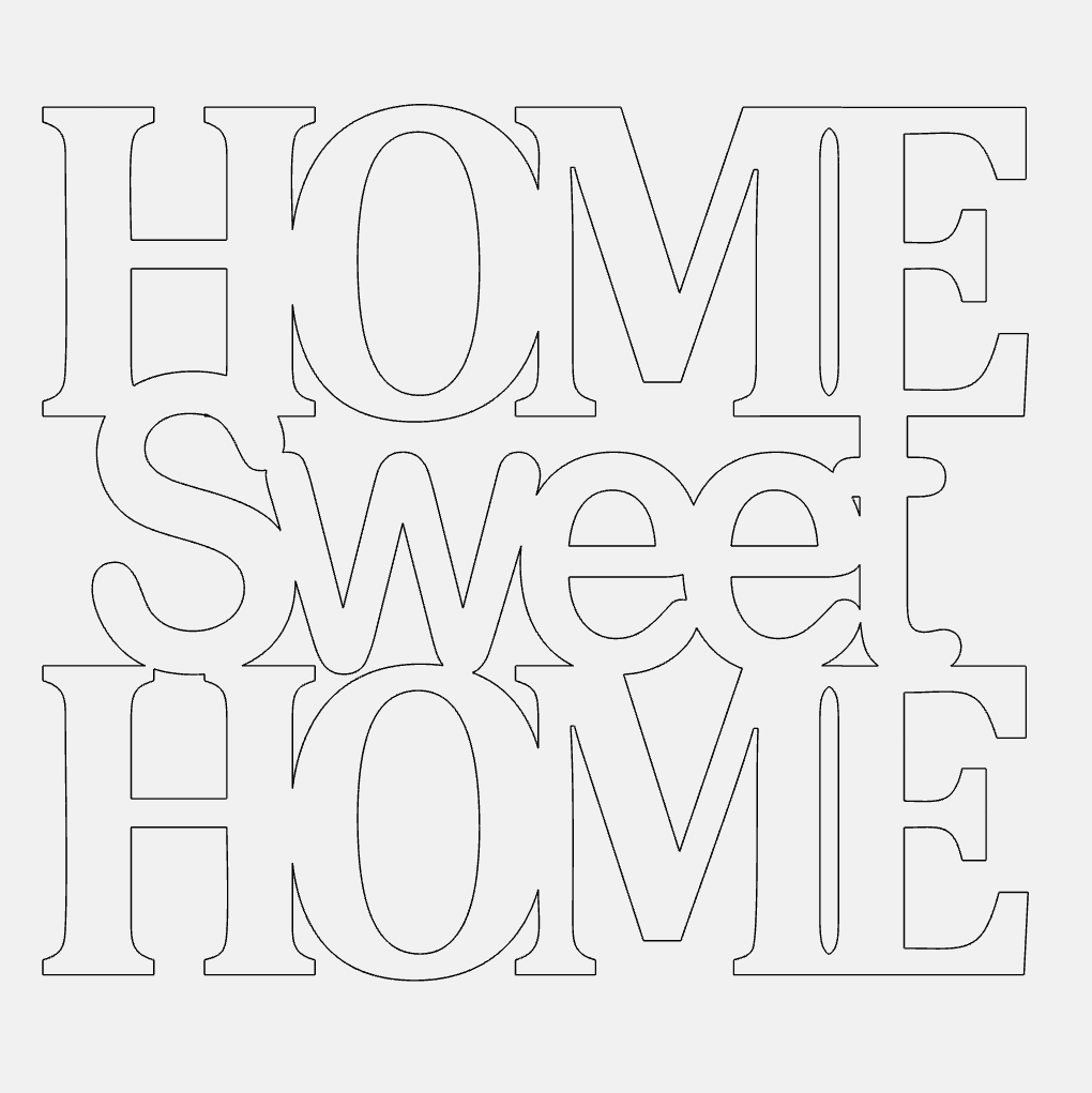 Home Sweet Home Style 01 Decorative Phrase