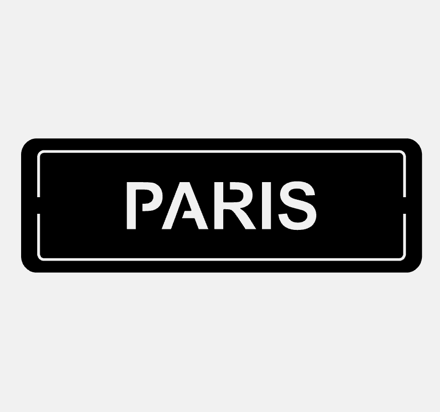 Paris Rectangle Sign