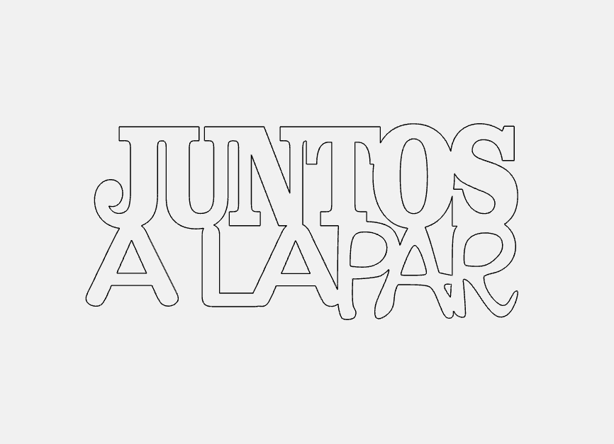 Juntos A La Par Decorative Phrase