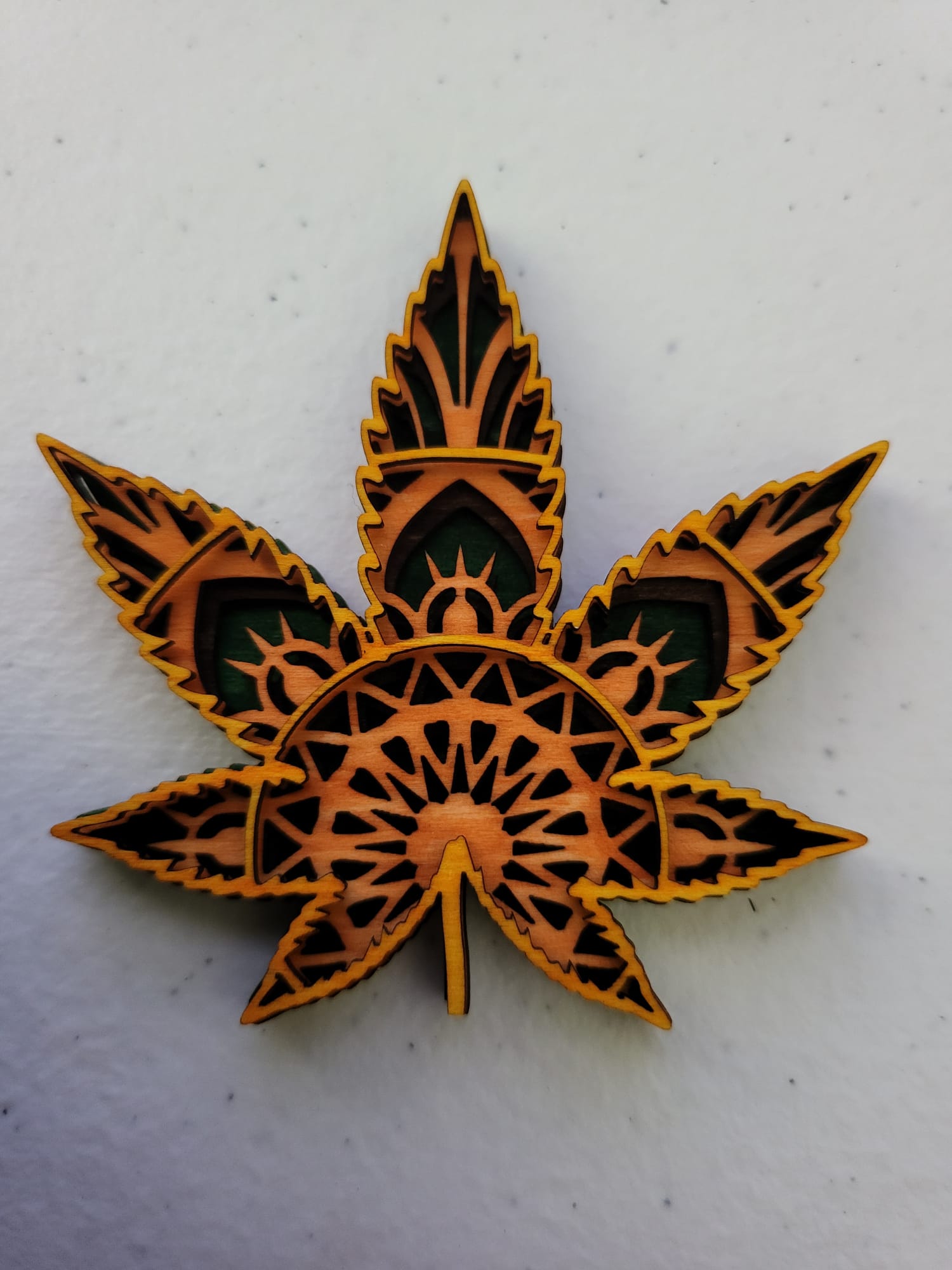 Marijuana Leaf Layered Design