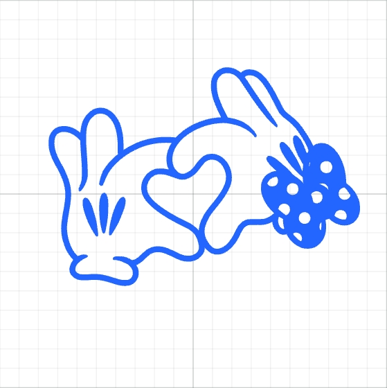 Disney Mickey And Minnie Mouse Heart Shape Hands