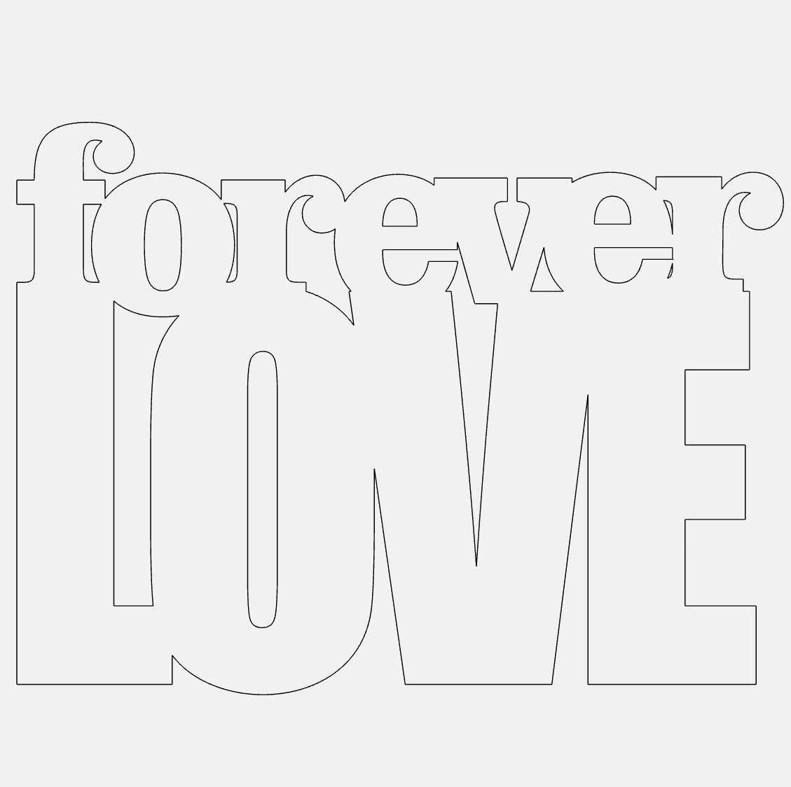 Forever Love Decorative Phrase