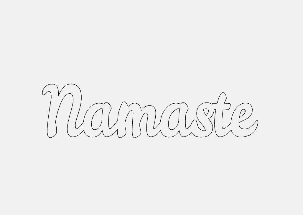 Namaste Decorative Phrase