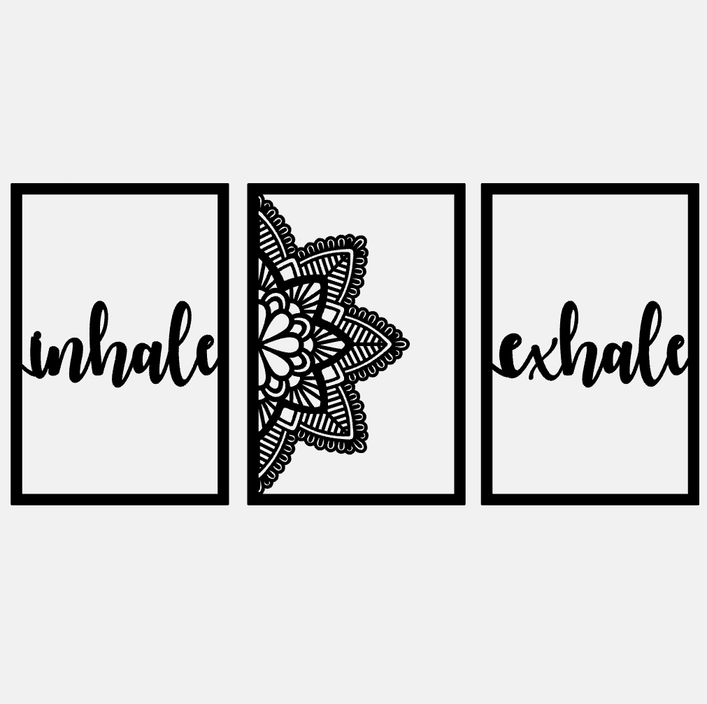 Inhale Exhale Flower Peace Mandala Frames