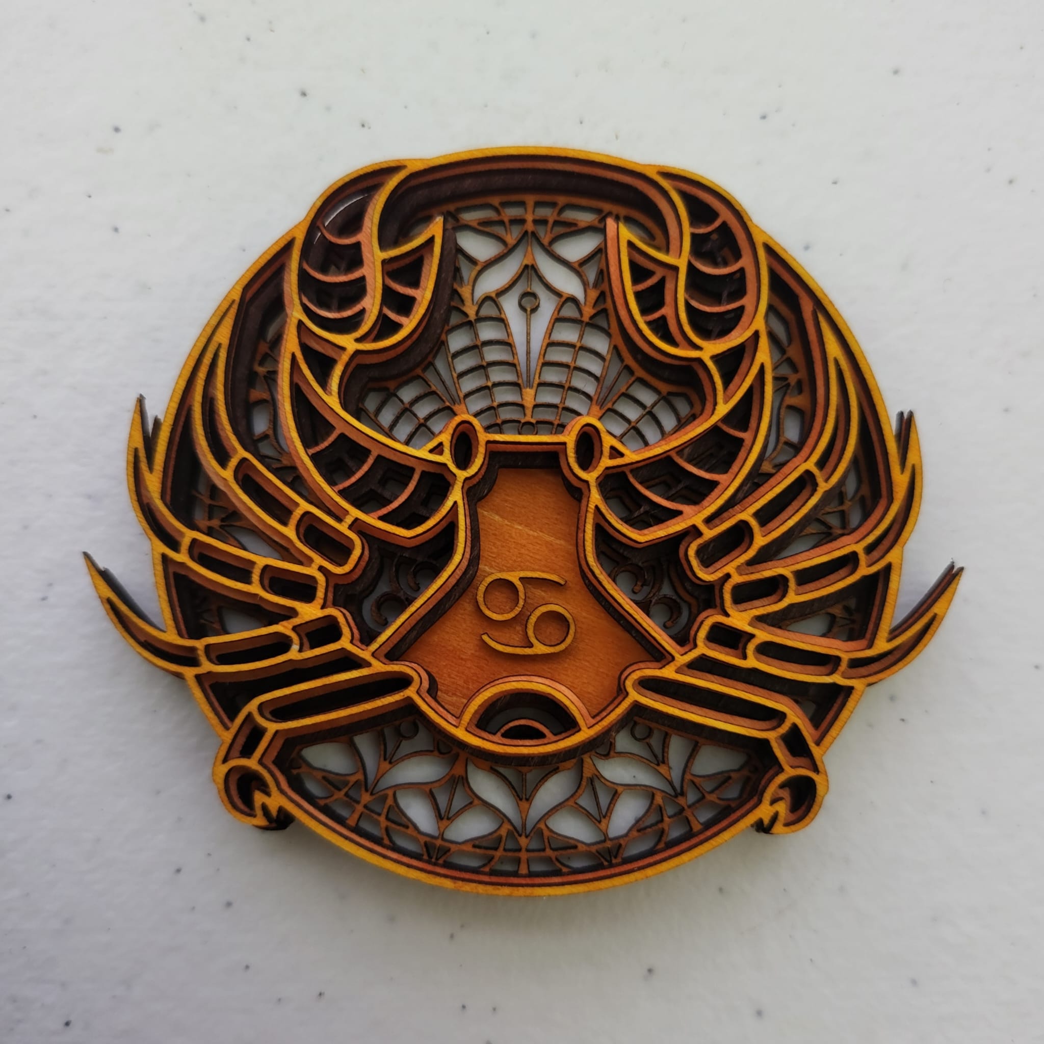 Cancer Zodiac Sign Layered Design