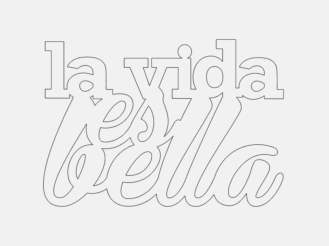 La Vida Es Bella Decorative Phrase